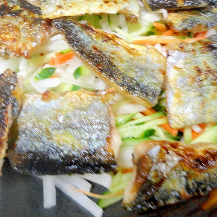 秋刀魚のサラダ仕立て